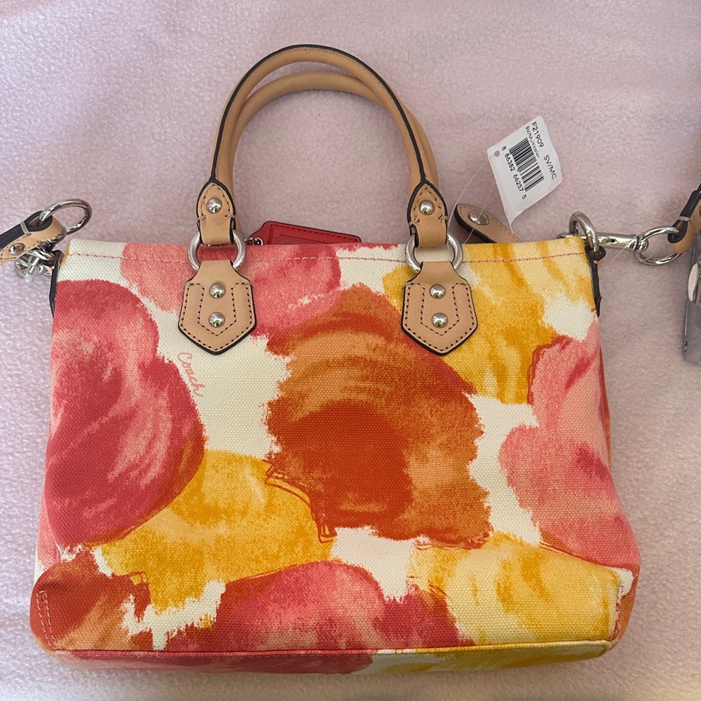 Coach Ashley Floral Print Mini Tote F21909 Leather Crossbody Strap RARE FIND - Picture 16 of 16
